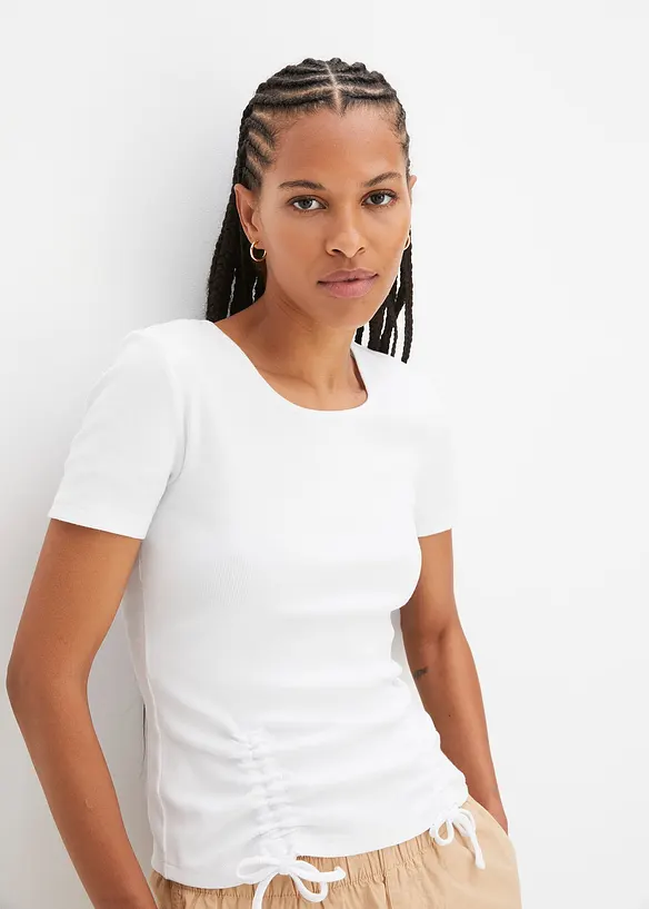 T-shirt côtelé 100% coton, bonprix