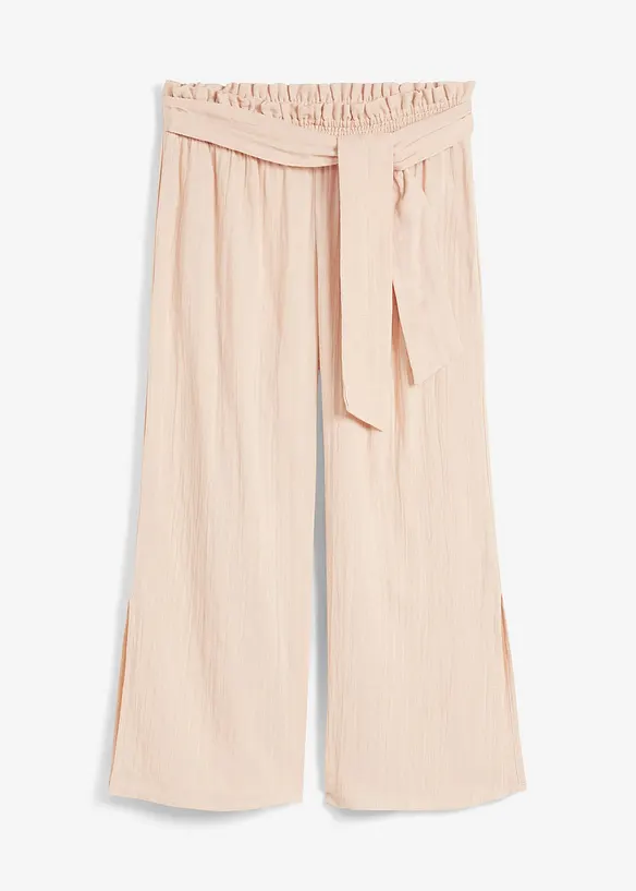 Pantalon de plage en gaze de coton, longueur 3/4, bonprix