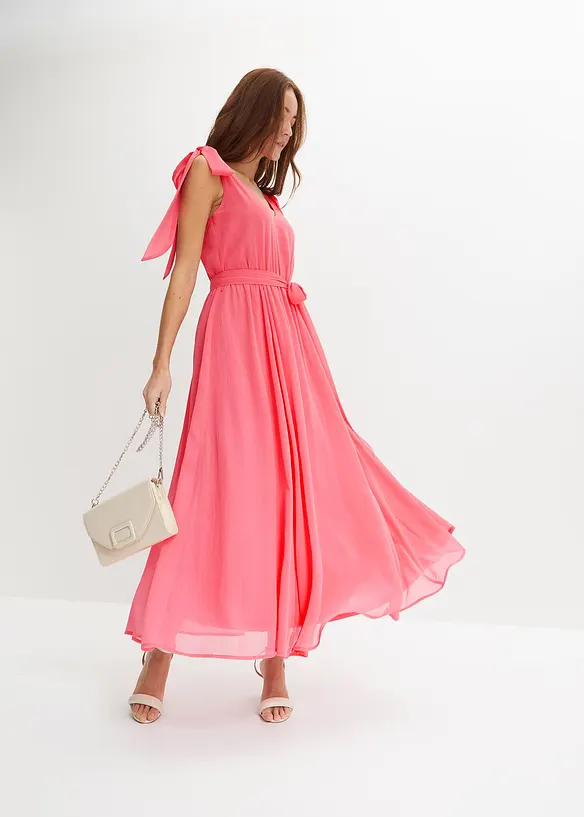 Robe en mousseline nouée sur les épaules, bonprix