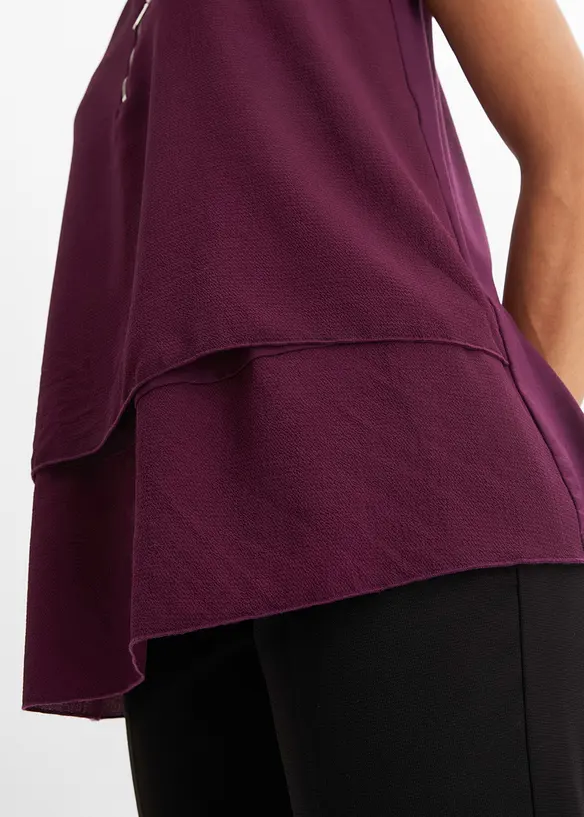 Top en viscose à encolure zippée, bonprix