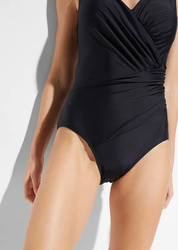 Maillot 1&nbsp;pi&egrave;ce sculptant et crois&eacute;, maintien mod&eacute;r&eacute;, bonprix