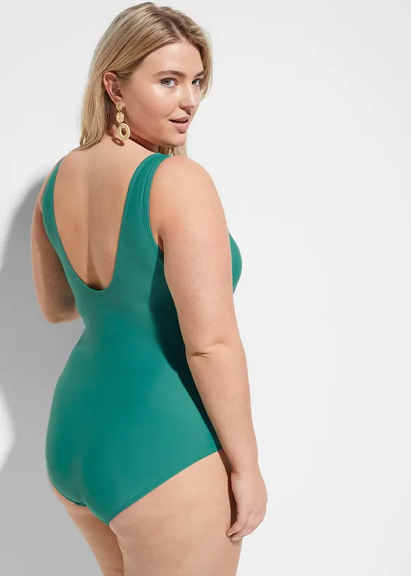 Maillot 1&nbsp;pi&egrave;ce sculptant et crois&eacute;, maintien mod&eacute;r&eacute;, bonprix