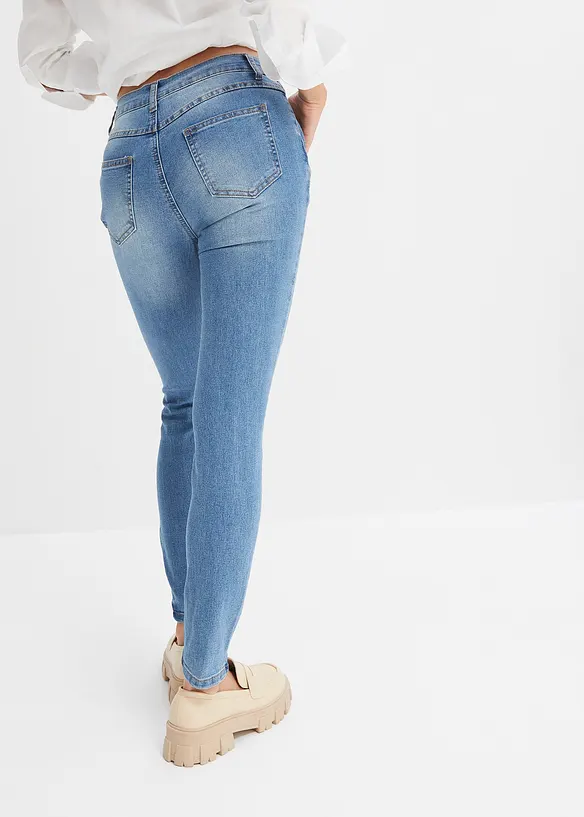 Jean skinny, taille mi-haute, raccourci, bonprix