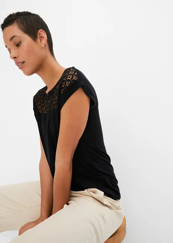 T-shirt à dentelle, bonprix