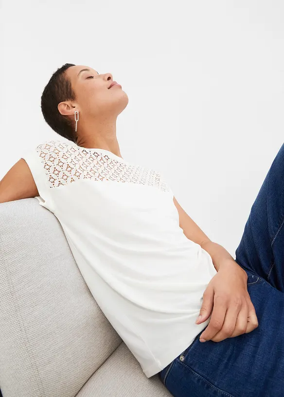 T-shirt à dentelle, bonprix