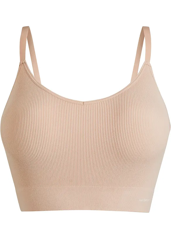 Brassière côtelée sans coutures Feel Comfort, bonprix