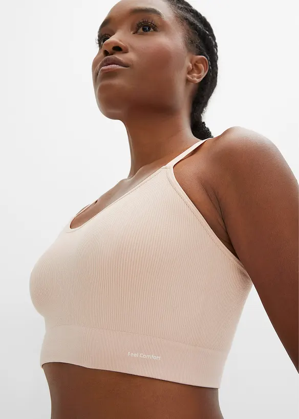 Brassière côtelée sans coutures Feel Comfort, bonprix