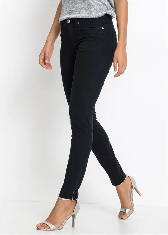 Jean skinny taille mi-haute, raccourci, bonprix