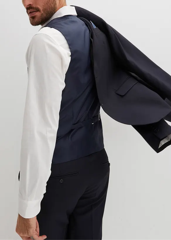 Costume slim 4 pièces avec gilet et cravate, bonprix