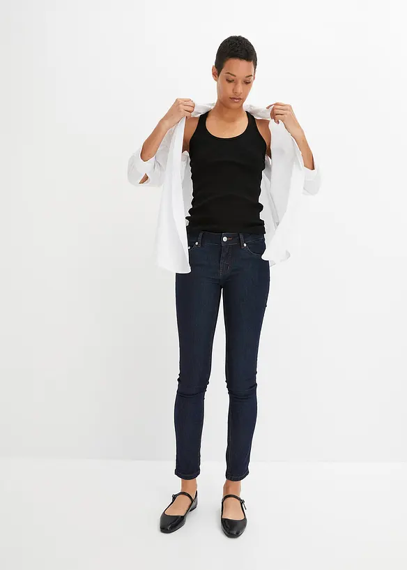 Jean skinny taille mi-haute, extensible, bonprix