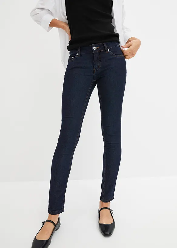 Jean skinny taille mi-haute, extensible, bonprix