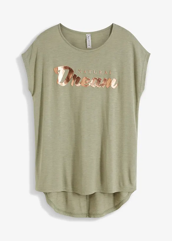 T-shirt long en viscose mélangée, bonprix