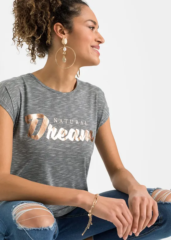 T-shirt long en viscose mélangée, bonprix