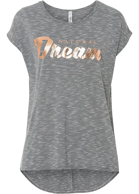 T-shirt long en viscose mélangée, bonprix