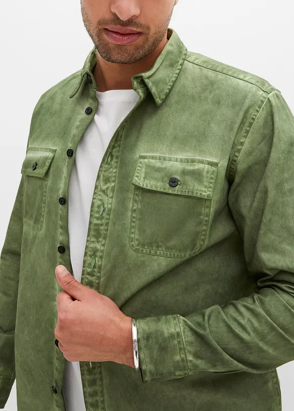 Chemise aspect délavé, 100% coton, bonprix