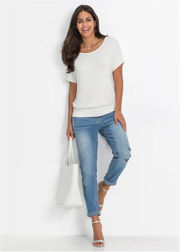T-shirt doux en viscose extensible, bonprix