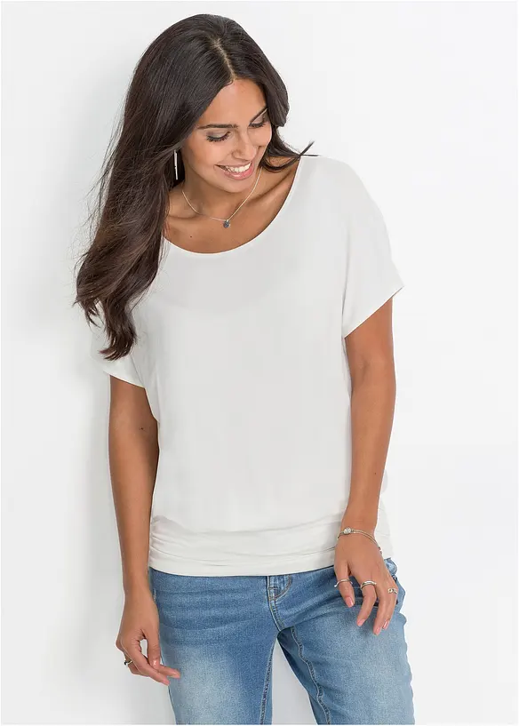 T-shirt doux en viscose extensible, bonprix