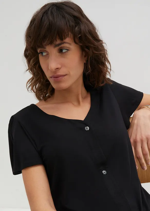 T-shirt boutonné, bonprix