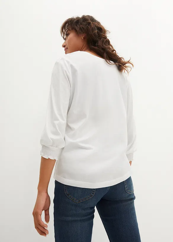 T-shirt tunique en viscose m&eacute;lang&eacute;e, bonprix