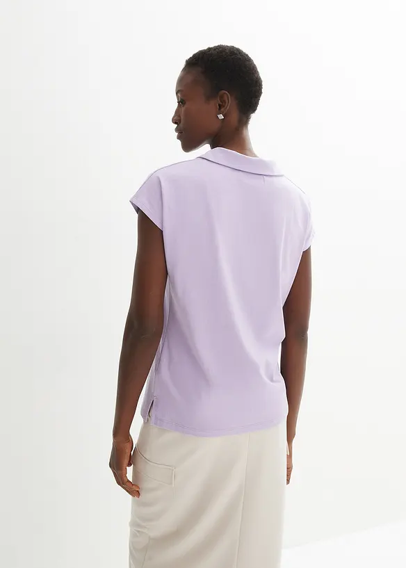 T-shirt à col polo ouvert, bonprix