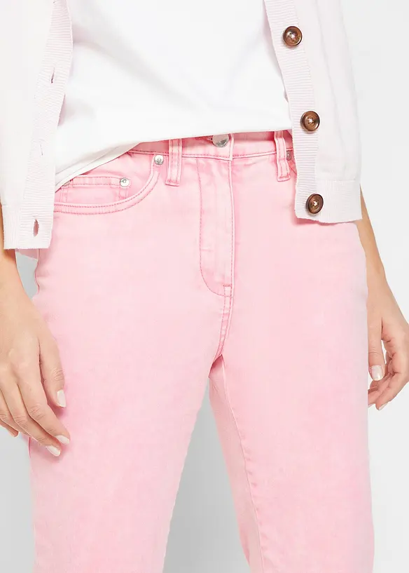 Pantalon twill raccourci look used, bonprix