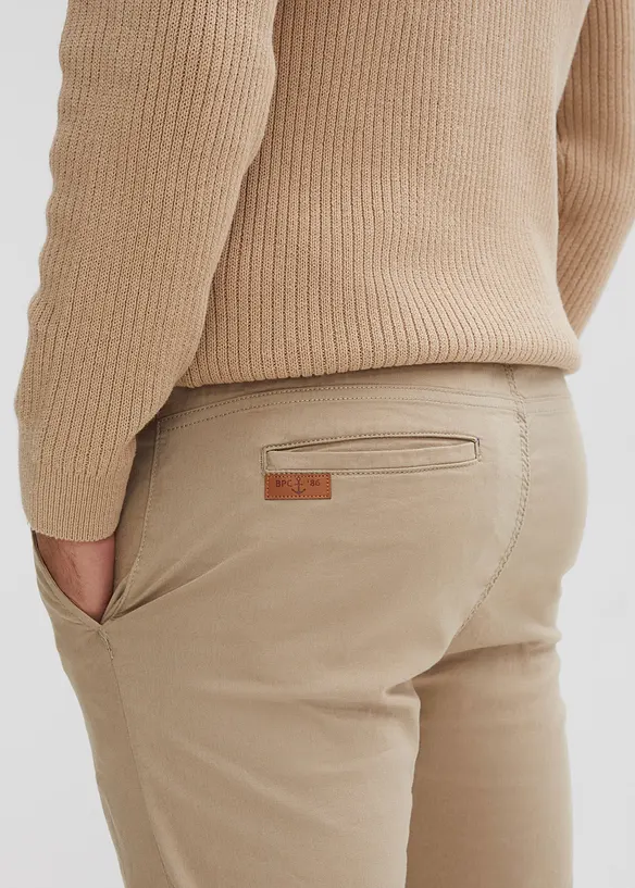 Pantalon droit taille élastiquée, Slim Fit, bonprix