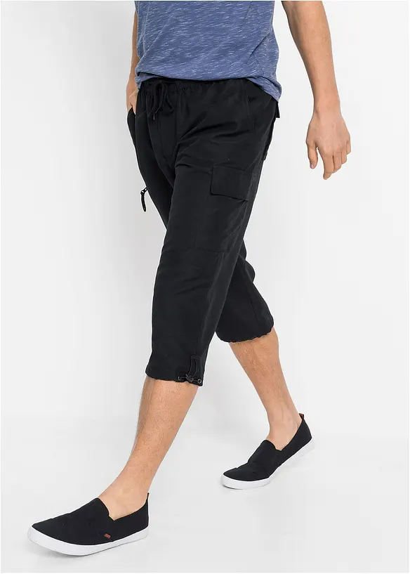 Pantalon 3/4 en microfibre confortable, Regular, bonprix