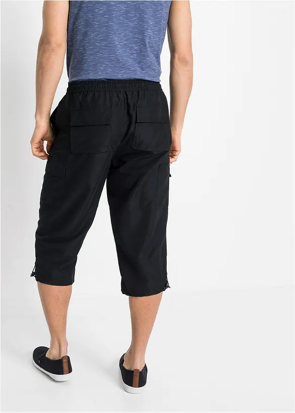 Pantalon 3/4 en microfibre confortable, Regular, bonprix