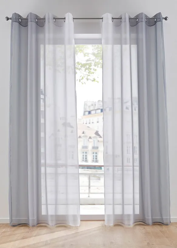 Lot de 2 voilages en tissu l&eacute;ger, aussi en XXL, bonprix