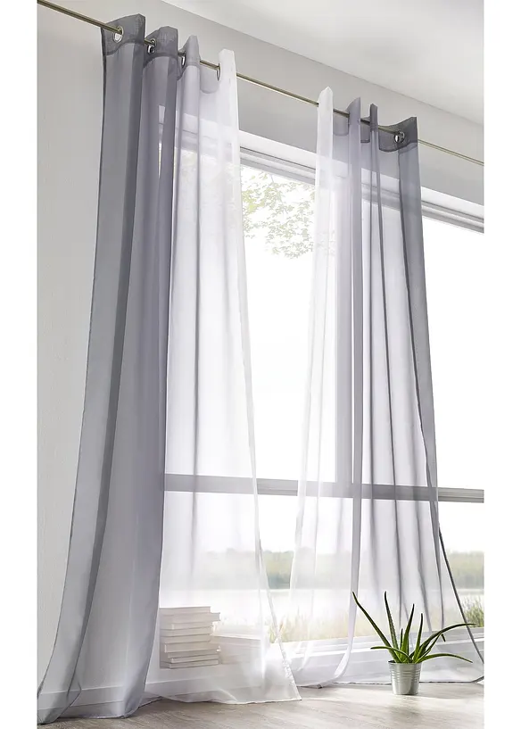 Voilages &agrave; effet ombr&eacute; (2 pces), bonprix