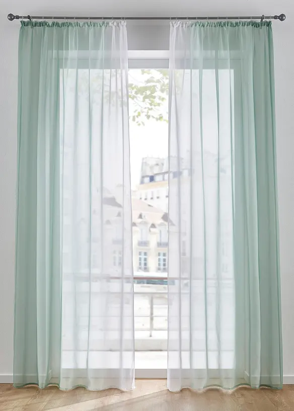 Voilages &agrave; effet ombr&eacute; (2 pces), bonprix