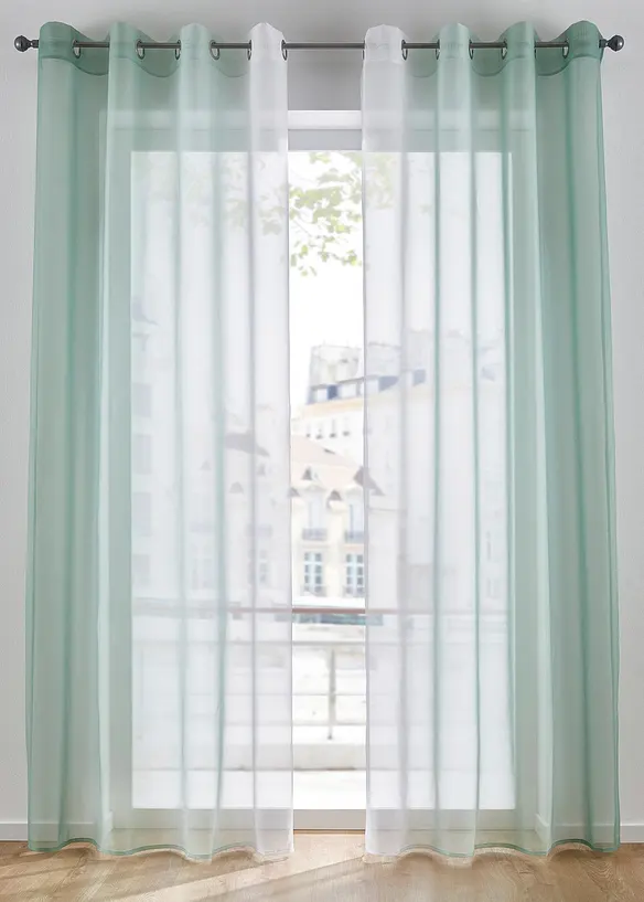 Voilages &agrave; effet ombr&eacute; (2 pces), bonprix