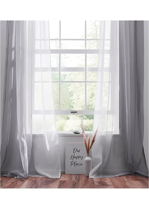 Voilages &agrave; effet ombr&eacute; (2 pces), bonprix