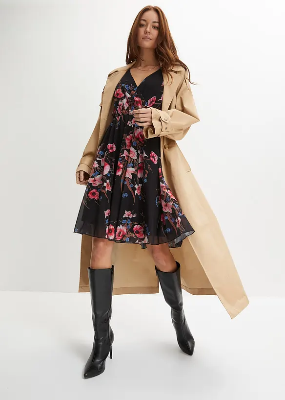 Robe courte en mesh, bonprix