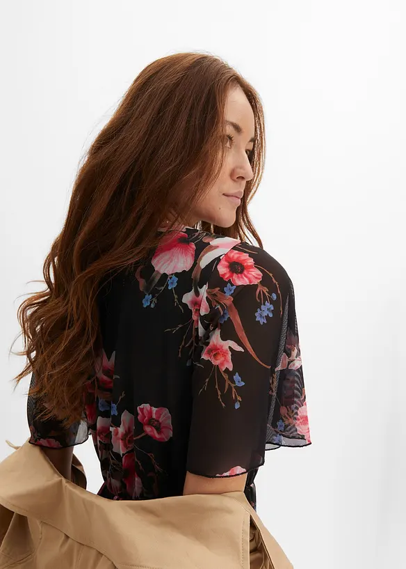 Robe courte en mesh, bonprix