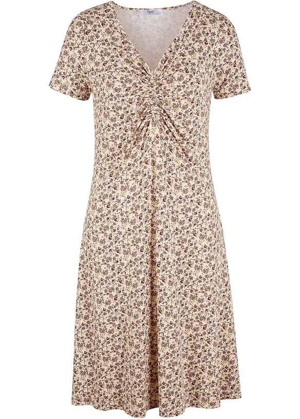 Robe en jersey longueur genou en viscose mélangée, bonprix