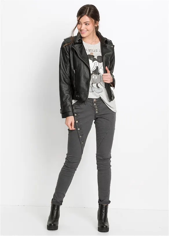 Pantalon en twill de coton extensible, bonprix