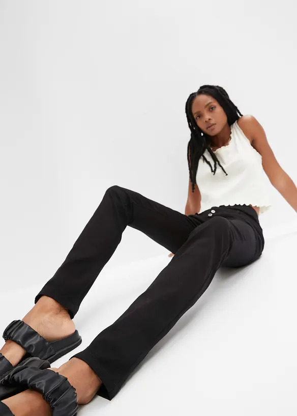 Pantalon en twill extensible, bonprix