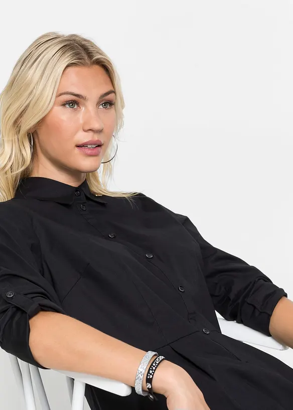 Chemisier long avec volant, bonprix