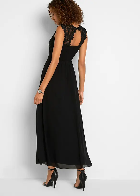 Robe longue avec dentelle, bonprix