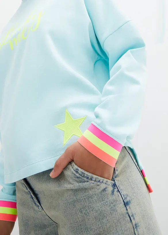 Sweat à poignets multicolores, bonprix