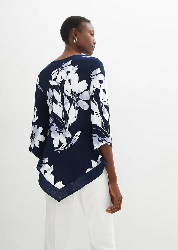 T-shirt tunique &agrave; motif floral, bonprix