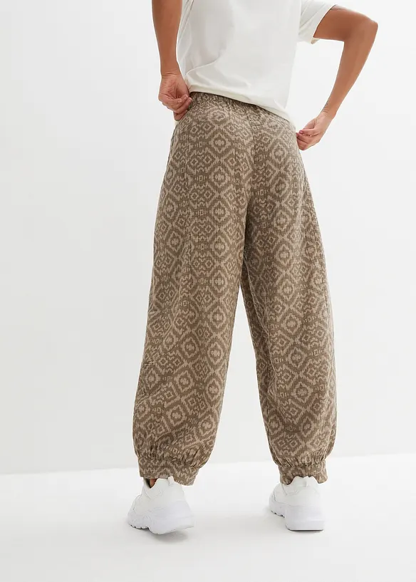Pantalon sarouel 100% coton, bonprix