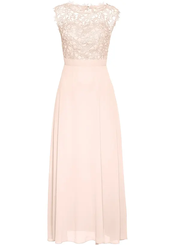 Robe longue avec dentelle, bonprix