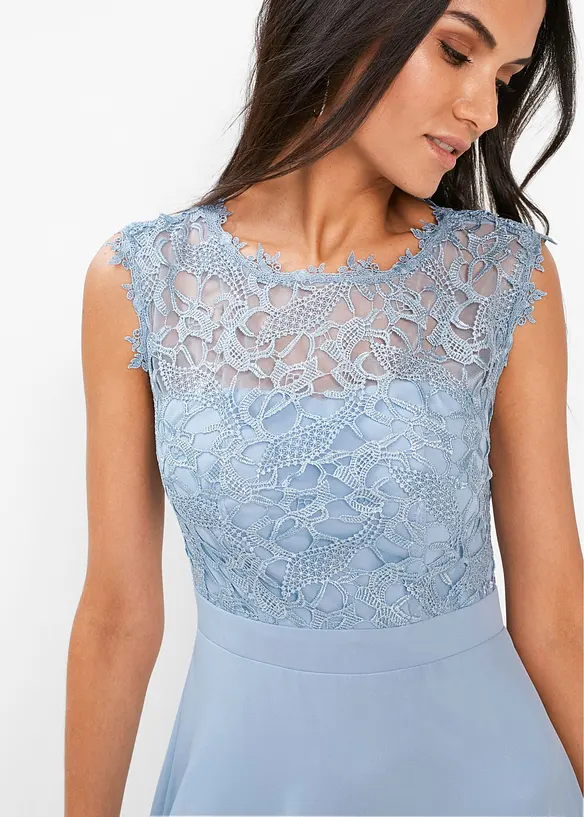 Robe longue avec dentelle, bonprix