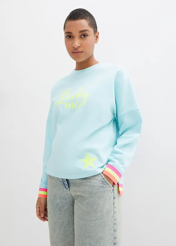 Sweat à poignets multicolores, bonprix