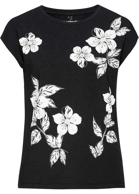T-shirt à motif floral, bonprix