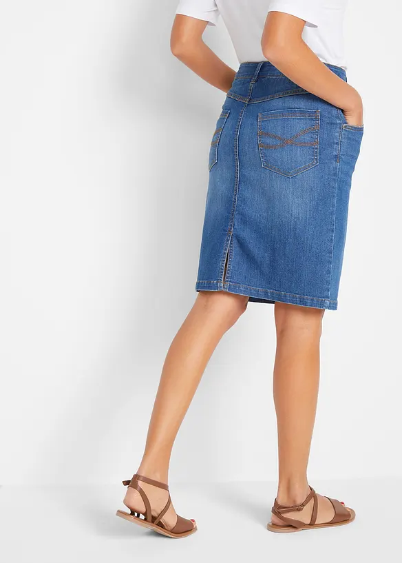 Jupe en jean extensible, bonprix