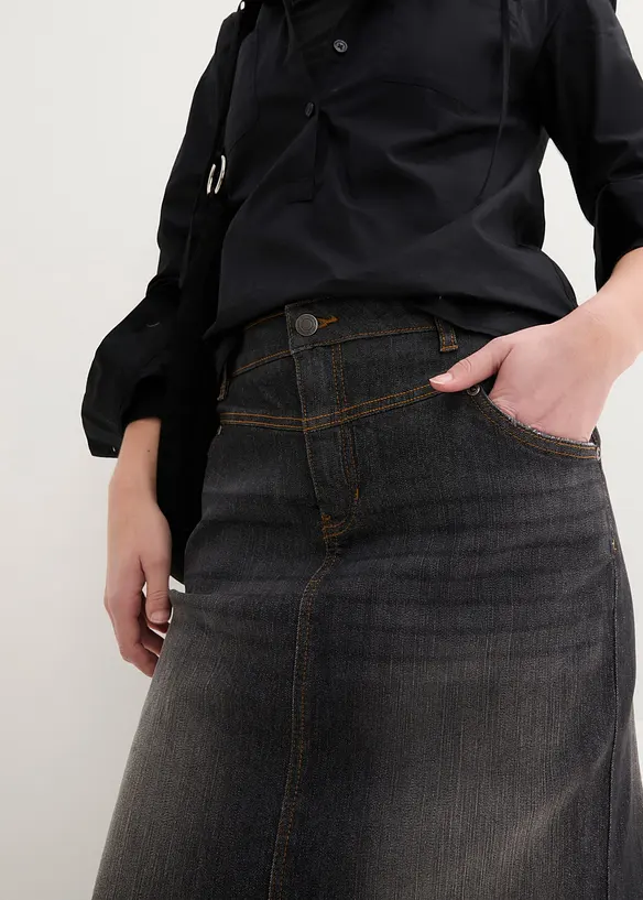 Jupe en jean extensible, bonprix