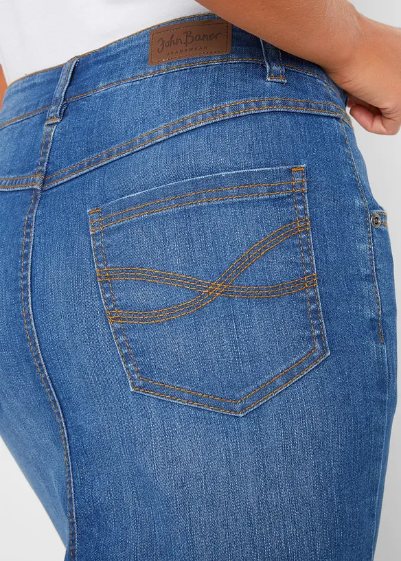 Jupe en jean extensible, bonprix